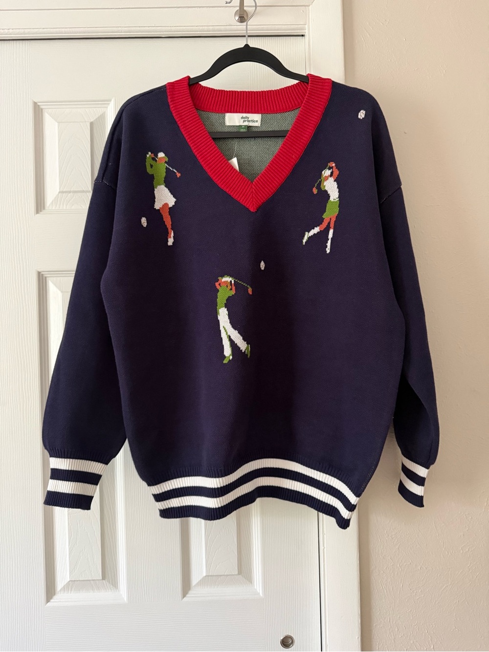 Anthropologie Daily Practice Sand Save Jumper size Medium Navy - Picture 5 of 10
